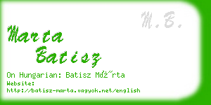 marta batisz business card